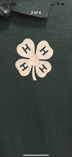 4-H Green Polo Shirt Youth Xl (18/20) - Picture 2 of 2
