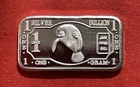 Adorable Manatee Solid Silver Art Bar! 1 Gram Pure .999 Silver!