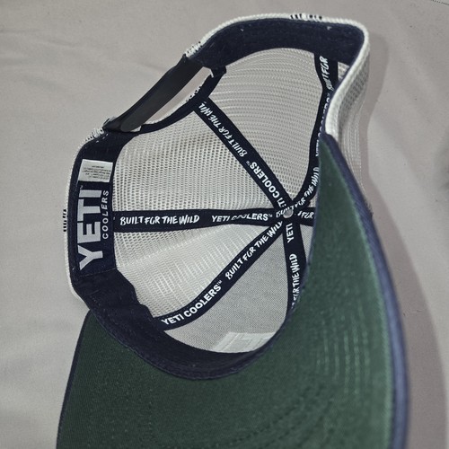 YETI Coolers Hat Navy Blue White Adjustable Snap Nwot See Pics - Picture 5 of 7