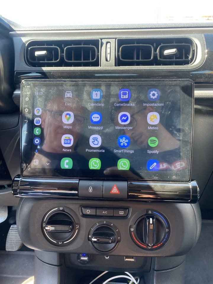 AUTORADIO ANDROID CARPLAY CITROEN C3 C4 AIRCROSS 2017-2023 STEREO AUTO TOUCH - Immagine 2 di 3