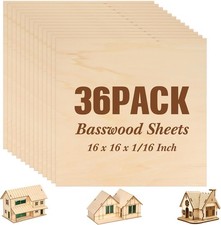 Basswood Sheets Plywood Board Unfinished Wood Boards for Crafts for DIY Laser
