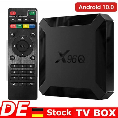 2025 X96Q Android TV Box 10 Smart H313 Allwinner Quad-Core YouTube + Apps 4K OVP