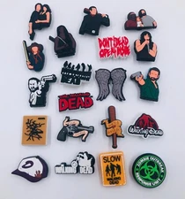 20pc TWD Shoe Charms Characters Zombies Rick Daryl Negan Walking Dead PVC
