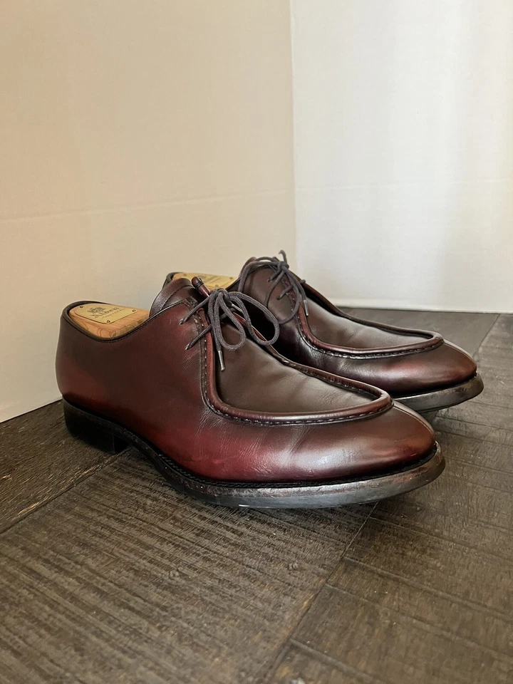 Zapatos de Vestir Prada Pasarela Talla US 8 Cuero Borgoña Foto 3 de 4