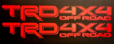 2 X TOYOTA RACING DEVELOPMENT TRD TRUCK 4x4 OFF ROAD TUNDRA TACOMA DECAL STICKER
