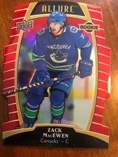 19-20 UD Allure Hockey Rookie Red Rainbow Die Cut 68 Zack MacEwen