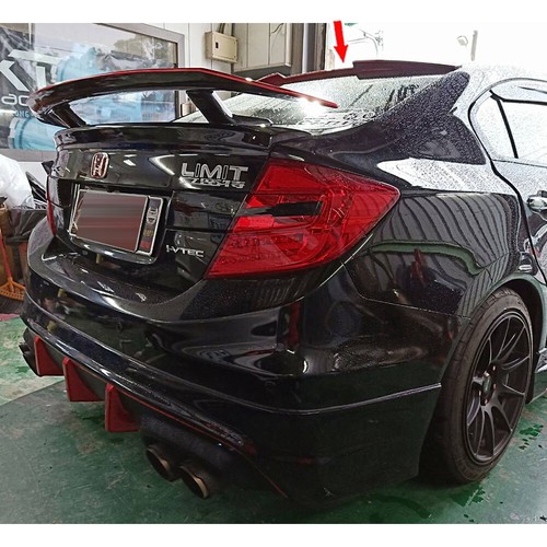 Unpainted FOR Honda Civic 9th Sedan V Look Rear Roof Spoiler Wing 2012-2014 - Picture 8 of 10