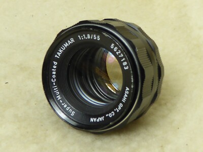 TOP! Asahi Pentax Super-Takumar 55mm f/1.8 Clear Optics+Caps, Early Model, M42
