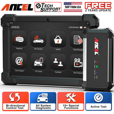 Ancel X7 OBD2 Scanner Diagnostic Tool Car Code Reader Active Test Full System 