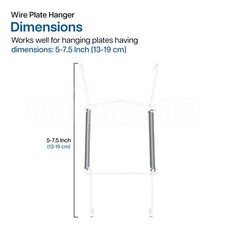 Wire Plate Hangers White Wall Hanging Flexible Spring Display Art Decoration