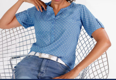 633677* Creation L by Witt Weiden Damen Modal Bluse Premium blau NEU Gr. 36 - 44