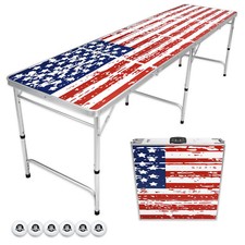 GoPong 8FT Indoor Outdoor Folding Beer Pong Table American Style Drinking Party
