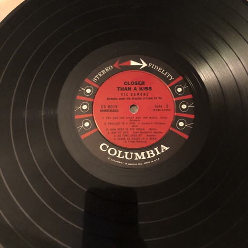 Vic Damone,Closer Than A Kiss Vinyl Lp Columbia Record Vintage Album - Picture 4 of 4