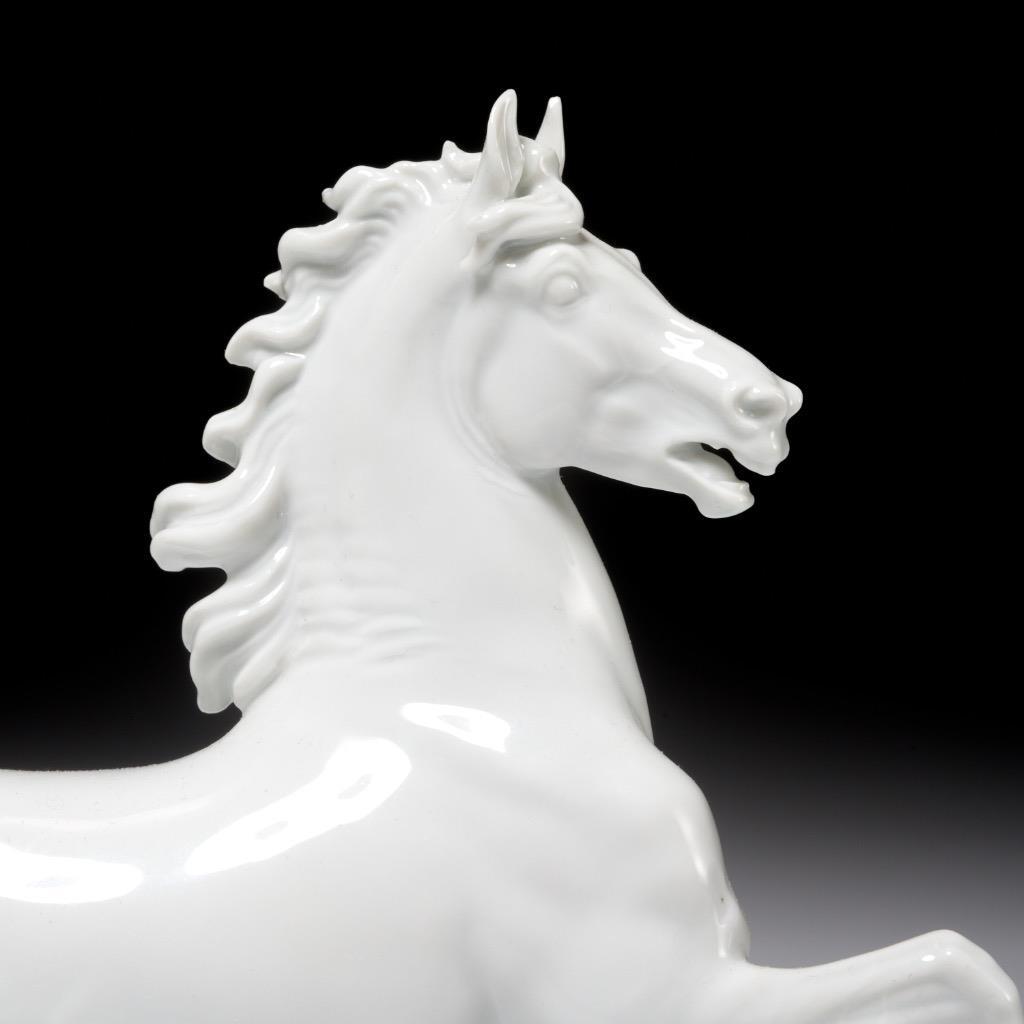 Rosenthal Karner White Porcelain Prancing Horse Figurine 1136 VTG