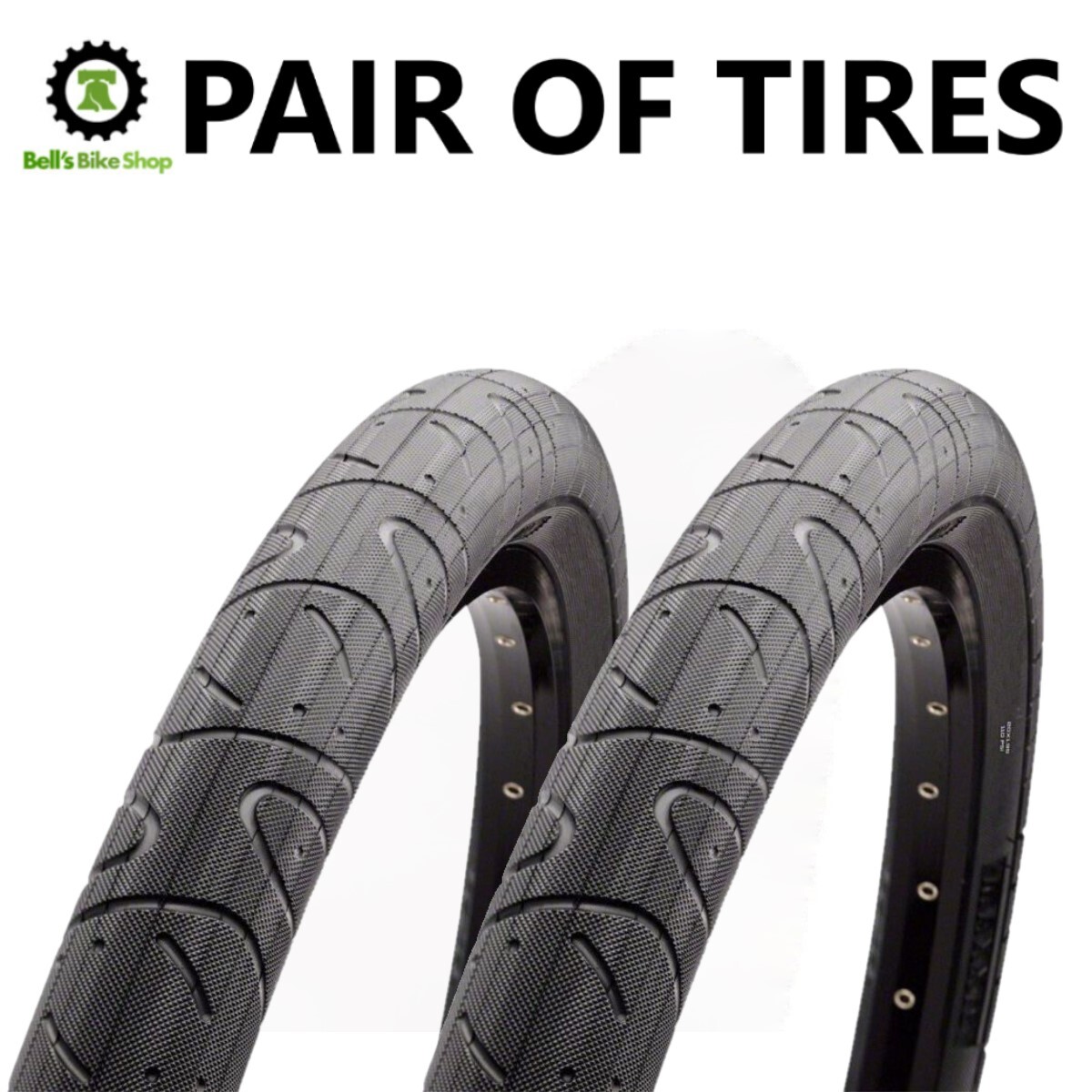 2 Pack Maxxis Hookworm Tires 24x2.5 Black Wire SC BMX Cruiser 24" Bike