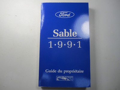 91 Mercury Sable French Owner's Operator's Manual USED 1991 | eBay