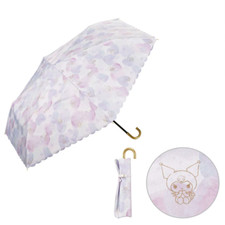 Sanrio KUROMI Mini Folding Umbrella  Watercolor Motif  Japan NEW