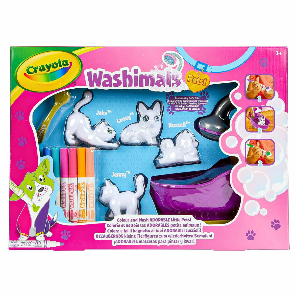 Crayola Washimals Tub Pets Playset Fun Creative Colouring Activity Set For  Kids