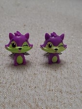 HATCHIMALS COLLEGGTIBLES PURPLE RACCOON FOREST FIGURE LOOSE Lot Of 2