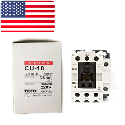 1PC New TECO CU-18-3A1A1B-220V AC Contactor - US Stock