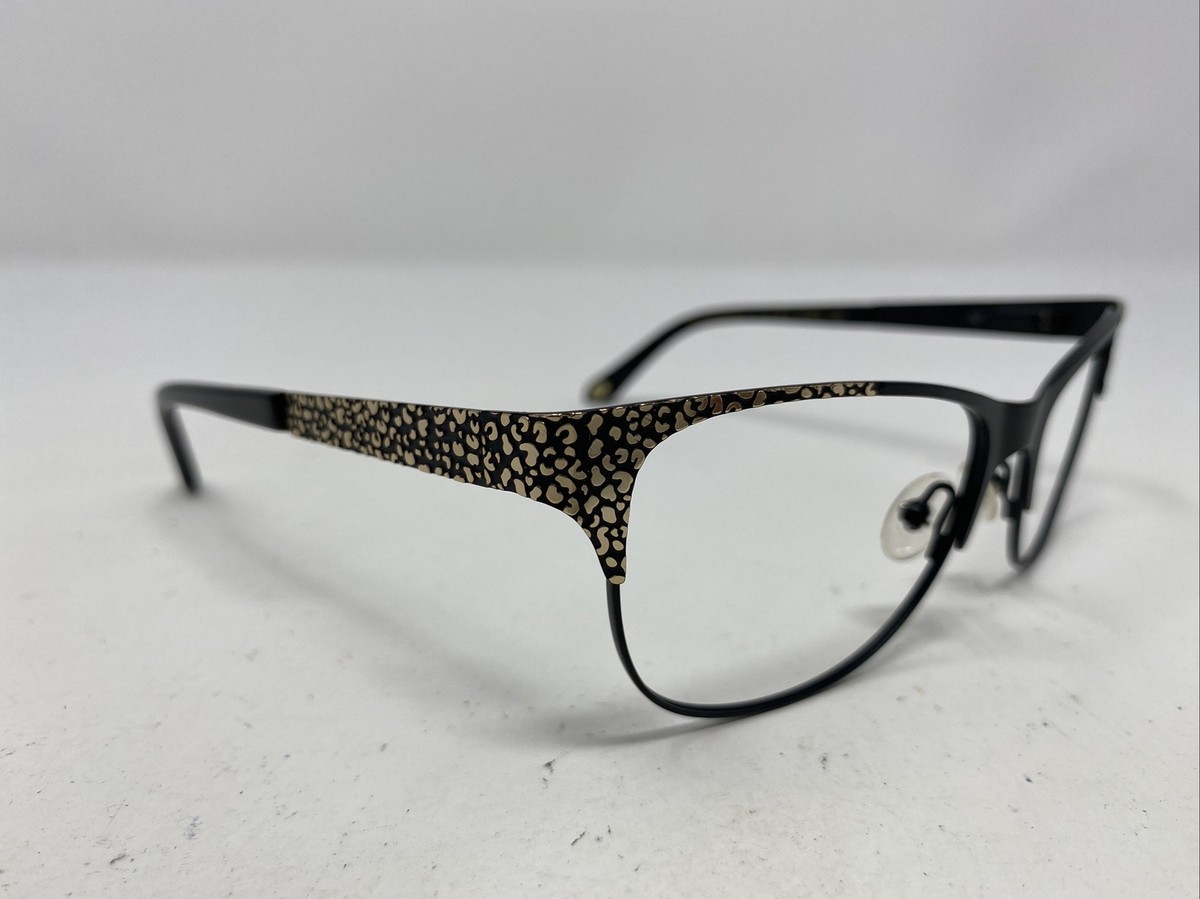 Lulu Guinness L118 BLK 53-16-130 Black Full Rim Eyeglasses 