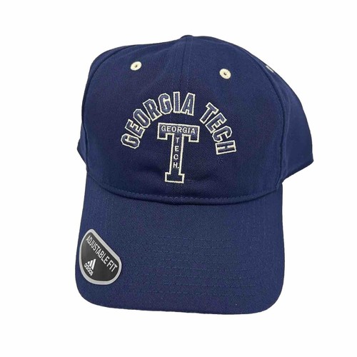 adidas Georgia Tech Yellow Jackets Strap Back Hat Cap Blue New
