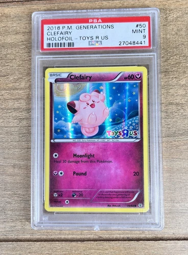 PSA 9 GEM MINT Clefairy 50 Holo Toys R Us Stamped Promo Pokemon XY Generations