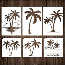 Palm Trees Stencils Template Reusable Beach Stencils for Painting on Wood Cra...