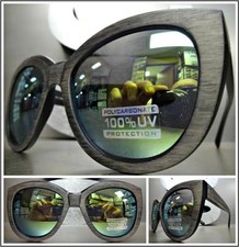 CLASSIC VINTAGE RETRO CAT EYE Style SUN GLASSES Brown  Black Frame Mirror Lens