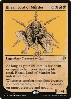Bhaal, Lord of Murder 416 Showcase Rare Non Foil Baldur's Gate MTG Near Mint