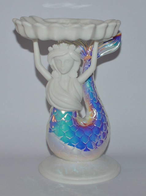 Bath And Body Works Iridescent Mermaid Pedestal 3 Wick Candle Holder