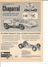 Monogram Chaparral 1/24 Scale Slot Car Racer Vintage Magazine Ad PHOTOCOPY