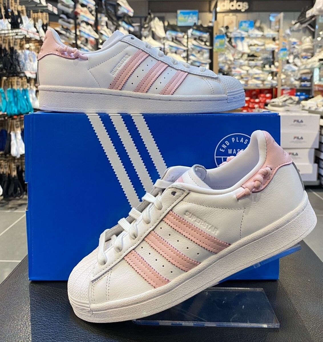 Contando insectos Artístico Sensible Adidas Superstar White Clear Pink Women&#039;s Sizes $100 NEW Shoes  Sneakers GZ3446 | eBay