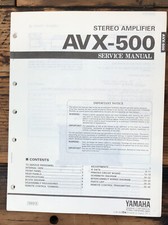Yamaha AVX-500 Amplifier Service Manual Original 