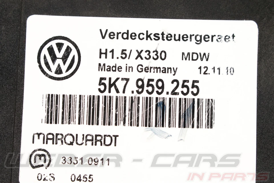 Centralina per Azionamento Cappotta Sinistro Posteriore L 5K7959255 VW Golf VI - Immagine 4 di 4