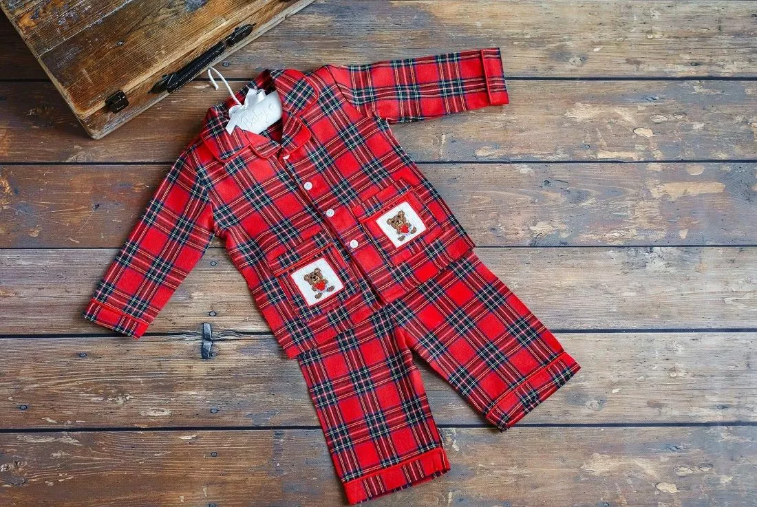 Red 2024 check pyjamas
