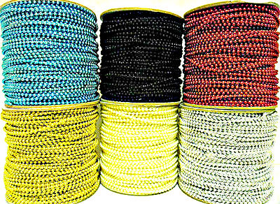 AUFGEREIHT/SCHNUR PERLENBORTE, 3 MM, VERSCHIEDENE FARBEN X5 METER, NÄHEN VERZIERUNG ETC.