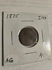 1875 Indian Head Penny cent in protective sleeve