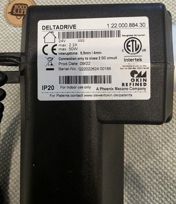 Okin Deltadrive 1.22.000.884.30 Recliner Motor. 24V 50W 2.2A