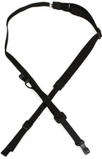 Levy's M19HOKBLK Polyester Mandolin/Ukulele Strap - Black 2-pack Bundle