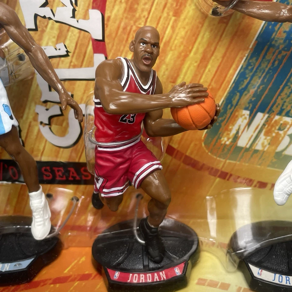 Mattel Michael Jordan NBA Then and Now Collection Figures (1999) NIB - Image 3 of 4