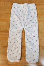 TINY PINK FLOWERS ON RIBKNIT TIGHTS LEGGINGS for 16" CPK Cabbage Patch Kids