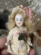 Antique Bisque Miniature Doll 4.5 Germany Dollhouse