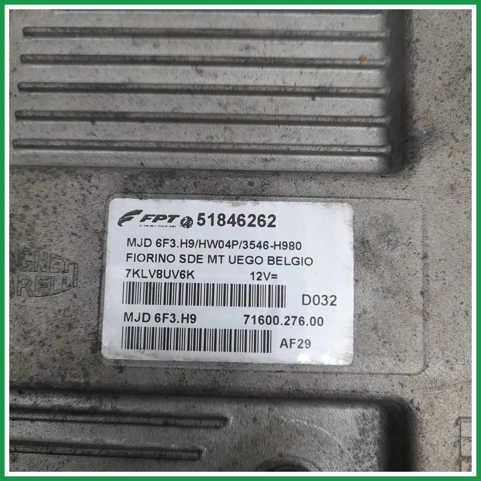 Centralina Iniezione Magneti Marelli MJD6F3.H9 Fiat Qubo 51846262 2008 2016 - Immagine 2 di 4