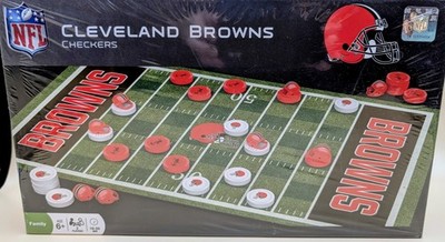 NFL Cleveland Browns Checkers Board Game - New Sealed - Football Field Design