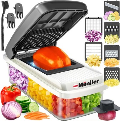 Versatile Vegetable Chopper & Mandoline Slicer - Dicer, Grater, Onion Cutter, Ki