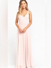 Show Me Your Mumu Jenn Maxi Dress Blush Pink Sleeveless V-Neck Women's Size