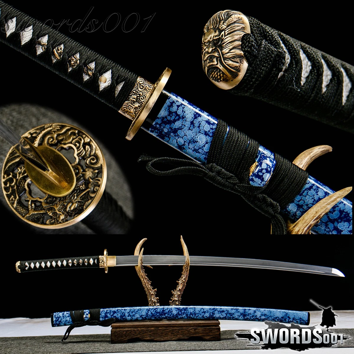 武士蓝色收藏日本刀剑、军刀| eBay