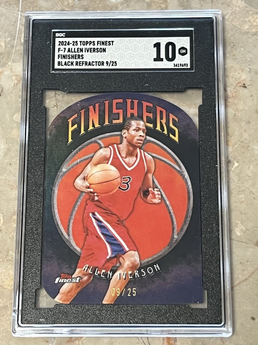 Buy 2024-25 Topps Finest - Finishers Allen Iverson #F-7 Black
