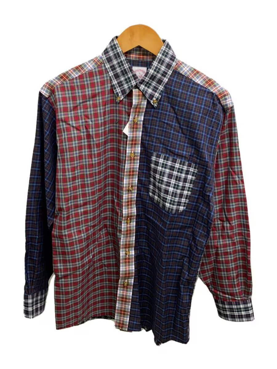 BROOKS BROTHERS Long Sleeve Shirt, Size Small, Cotton, Multicolor Check, 24167-7